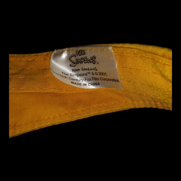 The Simpsons Homer Simpson Matt Groening’ Hat visor 2001 Yellow 20th century fox - Picture 2 of 4
